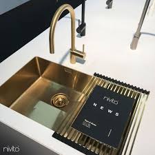 Showing how the pros connect a kitchen sink drain and demonstrating different venting methods. Double Gold Brass Kitchen Sink Gold Brass