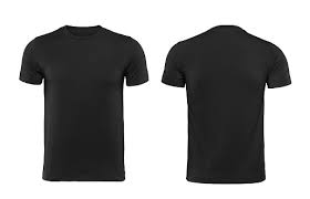 Foto De Tshirt Preta Frente E Verso Isolado No Fundo Branco Com Tracado De Recorte E Mais Fotos De Stock De Camiseta Istock
