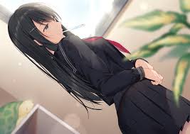 See more ideas about black hair green eyes, green eyes, black hair. Wallpaper Gray Eyes Black Hair School Uniform Long Hair Skirt 1360x960 Gomes23 1747075 Hd Wallpapers Wallhere