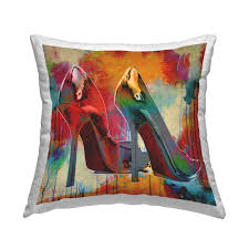 Stupell Glam Rainbow High Heels Shoes Printed Outdoor Throw Pillow Design  by Sarah McGuire - On Sale - Bed Bath & Beyond - 40231511