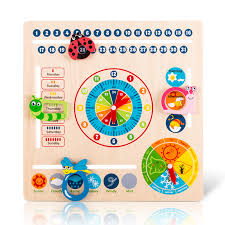 multifunction 6 in 1 hanging early educational learning kids clock date weather chart wooden calendar toy buy wooden calendar toy calendar toy clock