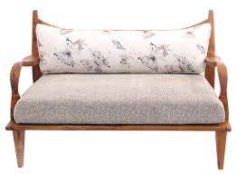 Teakwood Sofa Chair With Beautiful Curves And Upholstery Fabric Solidwood Furniture Furnituredes Wooden Sofa Wooden Sofa Designs Sofa Fabric Upholstery