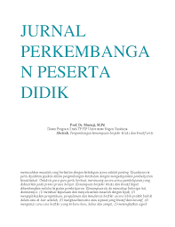 C) tulislah aspek yang diamati oleh guru! Doc Jurnal Perkembangan Peserta Didik Hamim Sujaja Academia Edu