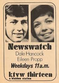 1974 KTVW TACOMA,WASHINGTON TV NEWS AD ~ DALE HANCOCK & EILEEN PROPP  REPORTERS