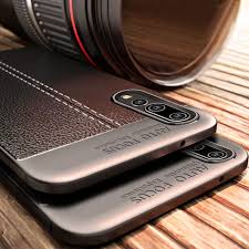 Huawei P20 Pro Cover Bumper Armor Case Litchi Leather Style Ultra Thin Shockproof Cover Tpu Silicon For P20 Pro P20 P20 L Huawei Leather Fashion Concept Phones