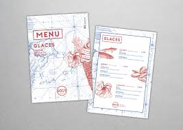 Menu De Glaces Seafood Restaurant Nordique On Behance Ice Cream Menu Menu Menu Restaurant