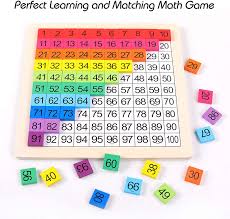 No colors or images beneath the numbers. Buy Gemem Wooden Montessori Math Counting Hundred Board Toys 1 100 Consecutive Numbers Learning Educational Game Toy For Kids Toddlers 3 Year Old With Storage Bag Online In Turkey B08sm98j3h