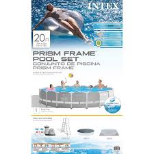 Intex Prism Frame 20 Ft X 20 Ft X 52 In Round Above Ground Pool In The Above Ground Pools Department At Lowes Com