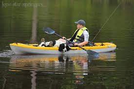 Viggo S First Boat Ride He Loves Fishing Kayaking Lonestarspringers Englishspringerspaniels English Springer Spaniel Springer Spaniel English Springer