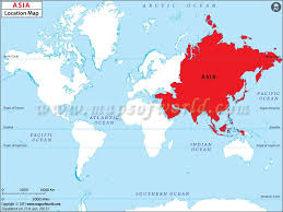Asia Map Map Showing Location Of Asia In The World World Map Africa Where Is Europe Europe Map