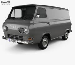 Ford E Series Econoline Panel Van 1961 3d Model Ford E Series Van Ford