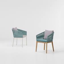 Off white shades marble top. Kettal Living Bitta Dining Armchair Bela Rope