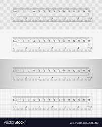 Transparent plastic ruler 15 cm 7 inch Royalty Free Vector