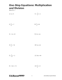 Discover learning games, guided lessons, and other interactive activities for children. One Step Equations Multiplication And Division Edboost