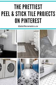 Choose from a variety of color and style options, and install in areas, like your kitchen or bathroom, for a beautiful finish. The Best Peel And Stick Vinyl Tile Projects On Pinterest Kate Decorates