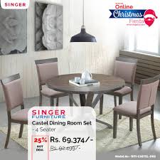 The issho dining table is presented in a series of repeated fins that form a sculptural base, striking the perfect balance between a sculptural art form and functional quality, for everyday usability. Singer Sri Lanka Grab The Castel Dining Room Set 4 Seater From Singer This Christmas Season Shop Now And Get It Delivered To Your Doorstep For Free Shop Now