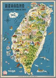 pin by bridget jardeleza on taiwan illustrated map tourist map illustration