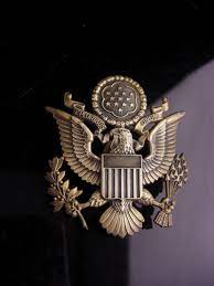 Sterling Wwii Badge Us Eagle Army Officer Hat Pin Vintage L G Balfour Hat Pins Eagle Estate Jewelry