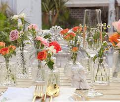 Glass Bud Vases For Flowers Small Clear