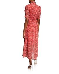 Nanette Lepore Frontier Floral Midi Dress W Self Tie Floral Midi Dress Floral Pattern Dress Midi Dress