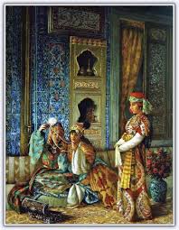 Ruzifer Cariye Ve Iznik Cinileri Nurseza Sultan Ve Pencere Kanadi Sahibahar Ile Cilvekar Cariyeler Ve Buhurdan Sedef Resim Resimler Resim Sanati