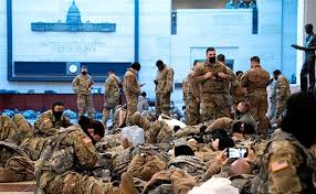 National guard soldiers serve their communities, their states and their country. Outrage After Us National Guard Troops Shifted From Capitol To Parking Garage