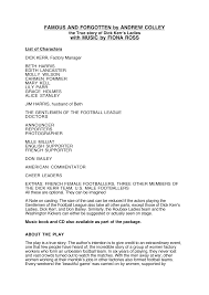 FAMOUS AND FORGOTTEN by ANDREW COLLEY with MUSIC by FIONA ROSS