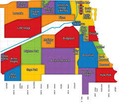 The boundaries of chicago's south side have shifted over time and varied according to the diverse spatial and cultural perspectives that influence how chicagoans label sections of the city. Chicago Neighborhood Map Dream Town Realty