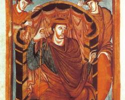 Image of Lothair I Holy Roman Emperor medieval illustration