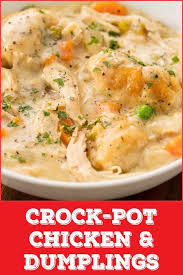 Crock Pot Chicken And Dumplings Recipe In 2020 Crockpot Chicken And Dumplings Buffalo Chicken Dip Easy Recipes Dumpling Recipe