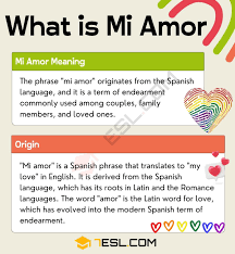 Mi Amor Meaning: What Does 