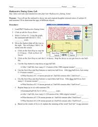 Radiometric dating (or radioactive dating) is any technique used to date organic and also inorganic materials from a process involving radioactive decay. Radioactive Dating Game Lab