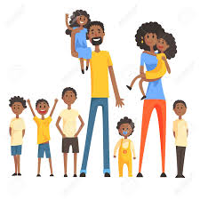 Maybe you would like to learn more about one of these? Happy Black Family With Many Children Portrait With All The Kids Royalty Free Cliparts Vectors And Stock Illustration Image 66203214