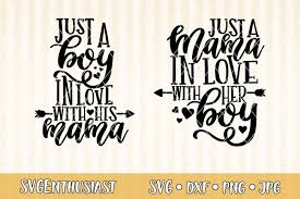 Download Just A Mama In Love With Her Boy Svg Cut File 296087 Svgs Design Bundles