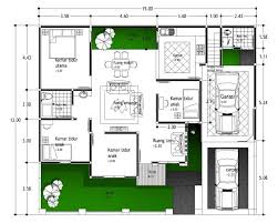Selain itu tampak depan dari rumah ini sedikit menyamping dengan taman hijau yang terbentang luas dan juga rapi. Desain Rumah Minimalis Sederhana 1 Lantai 3 Kamar Tidur 7 X 12 Full Denah Dan Tampak Supplier Bata Ekspos