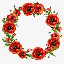 Red Flowers Garland Watercolor Wreath Flowers Png Transparent Clipart Image And Psd File For Free Download Floral Wreath Watercolor Red Flowers Wreath Watercolor