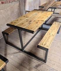 Industrie Kneipe Bank Picknick Tisch Etsy Table Tabledesign Engagementtable Tablesettings In 2020 Metal Furniture Picnic Table Furniture