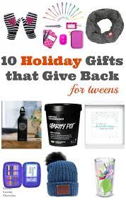These 11 gift ideas below are straight from the gift lists of actual tweens, and will surely give you some gifting inspiration for the weeks ahead. Christmas Gifts That Give Back For Tweens