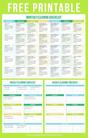 Maintain A Clean Home Printable Cleaning Schedule Cleaning