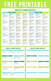 maintain a clean home printable cleaning schedule cleaning