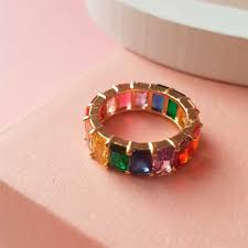 Anillo Cristales Colores