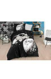 Clasy route ranforce nevresim takımı tek kişilik. Poplin Single Duvet Cover Set Galaxy 14 Black 14 Sefamerve