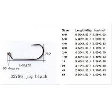 size 6 0 100pcs black nickel 60 degree jig hooks fishing