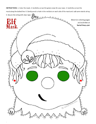 To use it as a face mask, you can print it on a a4 or short bond paper or even thicker paper like a folder for a sturdier mask. Christmas Elf Mask Free Printable Coloring Page