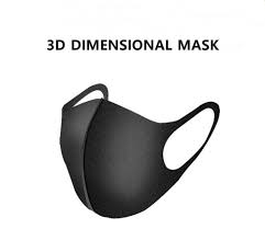 Unisex K Pop Idols 3d Black Face Mouth Mask Air Pollution Fine Dust Prevention Lifeguardmask Mouth Mask Mask Signature Style Clothing