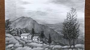 Colored Pencil Scenery Drawing Drone Fest You will notice that these values blend into each other smoothly, which communicates to us the shape of the object. colored pencil scenery drawing drone fest