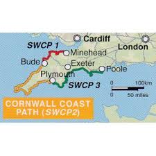 Das perfekte geschenk, um eine schöne grafschaft zu feiern! South West Coast Path Part 2 Cornwall Bude To Plymouth Landkartenschropp De Online Shop