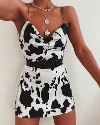 Solid draped cow neck blouse. Cow Print Cami Mini Dress Online Discover Hottest Trend Fashion At Joyshoetique Com