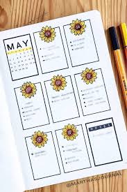 2021 retro mini desktop paper calendar dual daily scheduler table planner yearly agenda organizer 365 days to do list book. 25 Best Sunflower Bullet Journal Spreads For 2021 Crazy Laura