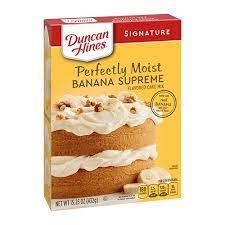 Betty crocker, duncan hines, and pillsbury. Signature Banana Supreme Cake Mix Duncan Hines